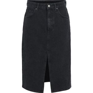 Object Objharlow Midi Denim Skirt Noos Rokken Dames - Zwart - Maat XS