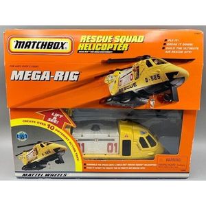 Matchbox Mega Rig Rescue Squad Helicopter - Vintage 1997 Mattel