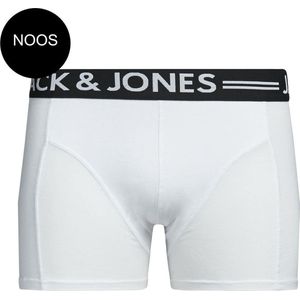 JACK & JONES Jacsense trunks (1-pack) - heren boxer normale lengte - wit - Maat: S