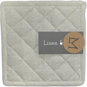 Linen & More - Pannenlap 'Indi' (20cm x 20cm, Ivory)