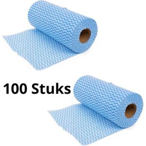 Schoonmaakdoekjes - Poetsdoeken - Schoonmaakdoekjes op rol 100 stuks - Vaatdoek - Wegwerp Handdoek - Reinigingsdoekjes