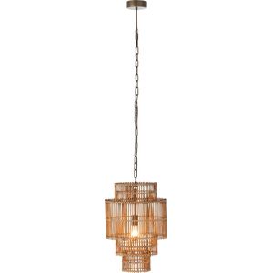 J-Line 4 Lagen hanglamp - bamboe - naturel - woonaccessoires