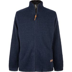 Gebreid Wollen Heren/Uni Vest van Schapenwol met Polyester Fleece voering en hoge kraag - SHAKALOHA - M Haddock Navy 3XL.