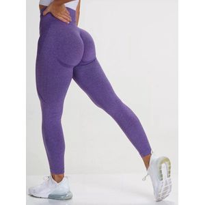 Sportchic - Sportlegging dames - High waist - Elastische band – Yoga legging - Squatproof - Anti-zweet - Sportbroek - Sportlegging dames High waist - Hardloopbroek - Shape legging - Sportlegging - Zonder Scrunch - Tiktok legging - Paars - XS