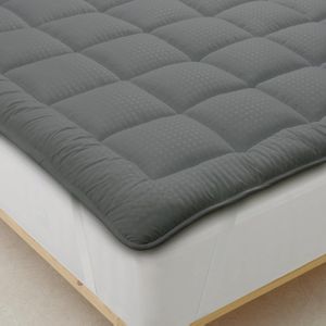 Matrasbeschermer 180 x 200 cm microvezelvulling matrastopper ademend premium matrastopper geschikt voor mensen met allergieën voor ondersteuning en bescherming tegen vuil lichtgrijs