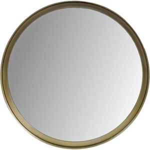 Cody Wandspiegel - ø40cm - Antiek Goud -Rond - Metaal - spiegel rond, spiegel goud, wandspiegel, wandspiegel rechthoek, wandspiegel industrieel, wandspiegel zwart, wandspiegel rond, wandspiegels woonkamer, decoratiespiegel