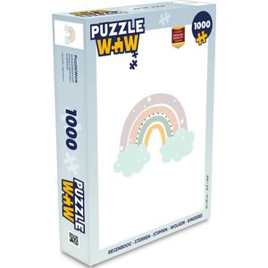 Puzzel Regenboog - Sterren - Stippen - Wolken - Kinderen - Legpuzzel - Puzzel 1000 stukjes volwassenen