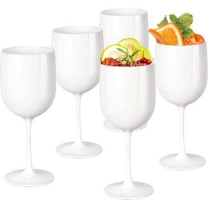 Herbruikbare wijnglazen 5 stuks - voor feestjes verjaardagen bruiloften carnaval.