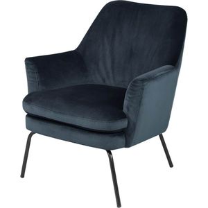 Lisomme Jez velvet fauteuil donkerblauw