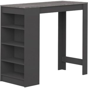 Bartafel 115 cm Vega Zwart - Beton