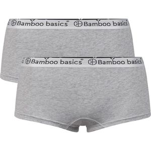 Comfortabel & Zijdezacht Bamboo Basics Iris - Bamboe Hipsters (Multipack 2 stuks) Dames - Onderbroek - Ondergoed - Licht Grijs - S