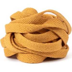 GBG Sneaker Veters 120CM - Mosterd Geel - Mosterdgeel - Mustard Yellow - Schoenveters - Laces - Platte Veter