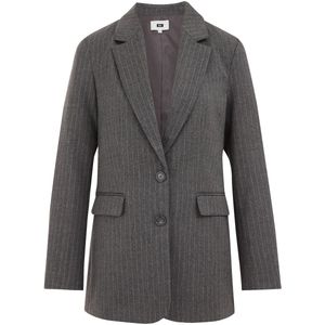 WE Fashion Dames regular fit gestreepte blazer