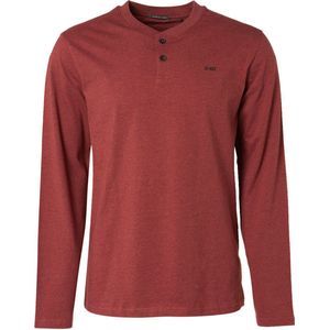 No Excess Mannen T-Shirt Met Lange Mouwen Donkerrood XXXL