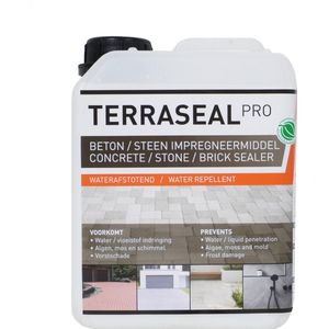 Terraseal Pro - 2,5L - Tuintegel impregneer - Transparant en 100% waterdicht - Tuintegels impregneren - Betontegels impregneren - Terrastegels impregneren - Bestrating impregneren - Professioneel tegel impregneer - Lang resultaat, ultieme bescherming