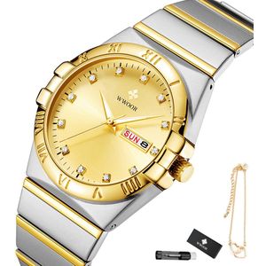 WWOOR - Horloge Dames - Cadeau voor Vrouw - 30 mm - Zilver Goud