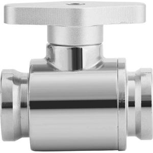 Waterkoeling ventiel G1/4"" messing binnendraad kogelkraan - handvat - voor computer waterkoeling systeem - Zilver .