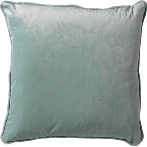 Dutch Decor FINN - Sierkussen 45x45 cm - velvet - effen kleur - Jadeite - lichtgroen - Inclusief binnenkussen