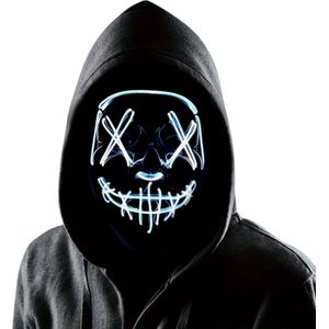 Nivard Halloween Masker - Volwassenen - Enge Maskers - Horror Masker - Led Masker - Wit
