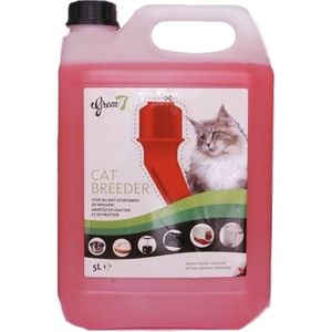 Green7 Cat Breeder All Clean - Biologisch Afbreekbaar Schoonmaakmiddel Voor Kattenbakken, Kennels, Voerbakken, etc - 5 liter