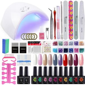 Gellak starterspakket - Gellak nagelset - Gellak - UV LED lamp 36W - Nail art - 10 kleuren gellak - Manicure set - Nagellamp