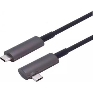 NÖRDIC FVRCC50 VR Link Glasvezel kabel - UNIDIRECTIONEEL - USB-C naar USB-C - USB3.2 Gen2 - 10Gbps - Geschikt voor Oculus Quest 2 - 5m - Zwart