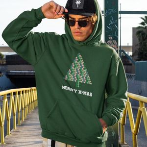 Lekker Waus Foute Kerst Hoodie Groen - Pillenboom Merry Christmas - Maat S - Kerst Outfit Dames & Heren