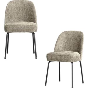 BePureHome eetkamerstoelen Vogue - Velvet - Wheatfield - Set van 2