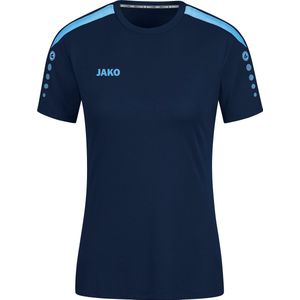 JAKO Shirt Power Korte Mouw Dames Marine-Blauw Maat 36