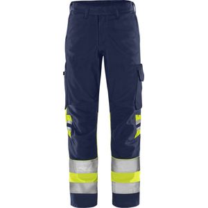 Fristads High vis Green broek klasse 1 2649 GPLU - Hi-Vis geel/marineblauw - C146
