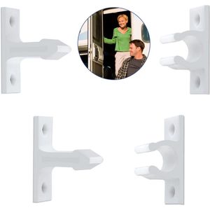 Rv Deurhouder Kit Kunststof Deurhouderkit voor Caravans Campers Luiken Deuren Kasten (Wit) - 2 Paar