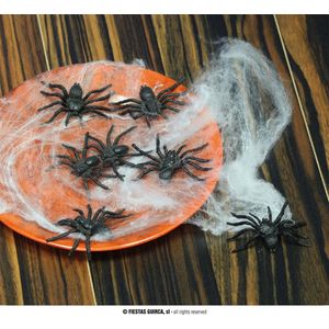 Fiestas Guirca - Decoratie spinnen (6 stuks) - Halloween - Halloween Decoratie - Halloween Versiering