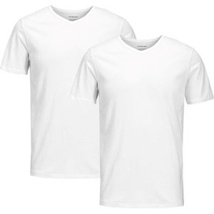 JACK&JONES Mannen Basis Two-Pack T-shirt - White - Maat S