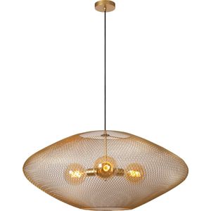 Lucide MESH - Hanglamp - Ø 85 cm - 3xE27 - Mat Goud / Messing