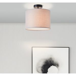 Brilliant lamp Aike plafondlamp 28cm grijs glas/metaal grijs 1x A60, E27, 52 W