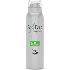 Axitrans Deo, Axideo Sport - Anti Transpirant Deodorant voor sporten, anti zweet spray, hypoallergenic en parfumvrije deodorant, voor een fris en comfortabel gevoel de hele dag door, 75 ml