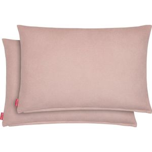 Blumtal Chenille Kussenslopen - Set van 2 - Zacht en met Blinde Rits - Kussenhoes 40 x 60, Dusty Pink - Roze