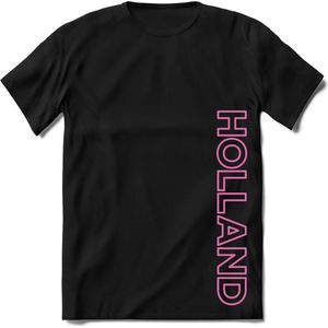 Nederland - Licht Roze - T-Shirt Heren / Dames  - Nederland / Holland / Koningsdag Souvenirs Cadeau Shirt - grappige Spreuken, Zinnen en Teksten. Maat L