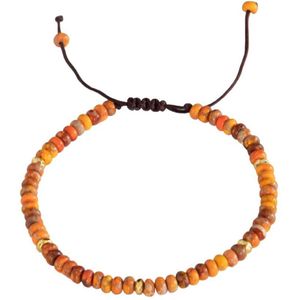 Marama - armband Orange Sky - edelsteen Jaspis - verstelbaar - vegan - damesarmband - oranje