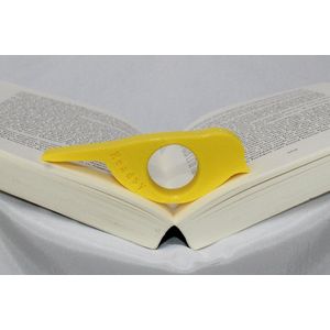 READSY – Leesring – Vogel – Diameter 2,5 cm – Medium – Geel – Paginahouder – Boekgadget – Bladzijde opener – Bladwijzer – Bookmark – Boekenlegger – Duimlegger – Lezen – Cadeau