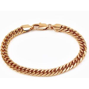 Dames - Heren Cubaanse Rosé Vergulde Armband XUPING