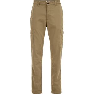 WE Fashion Heren tapered fit cargobroek met comfortstretch