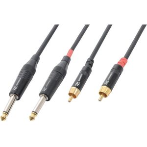 Kabel 2x 6.3 Mono - 2x RCA Male 3m