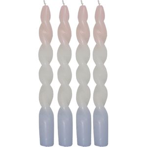 HD Collection Dinerkaars (set 4 Stuks) Twisted - Wax - Roze - 3 x 24 x 3 cm (BxHxD)