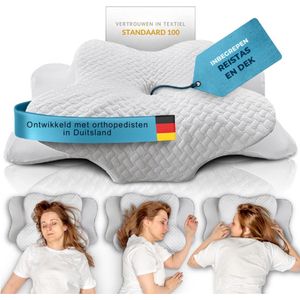 Anti Snurk Kussen - Anti Snurk - Anti Snurk Producten - Anti Snurk Kussen Zij Slaper - Kussen Tegen Snurken - Kussen Tegen Nekklachten - Hoofdkussen - Hoofdkussens - Hoofdkussen Nekklachten - Hoofdkussen Tegen Nekklachten - Inclusief Tas
