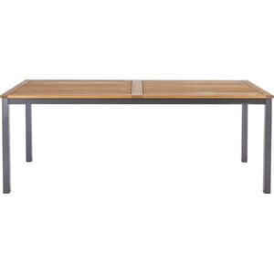 NATERIAL - Tuintafel rechthoekig ORIS - 6 tot 8 personen - houten tafel 206x90 cm - aluminium - met houten blad - eucalyptus