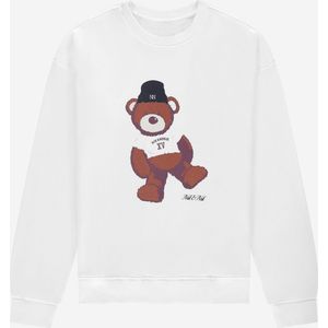 Nik&Nik Meisjes sweat shirt - Bear - Off wit