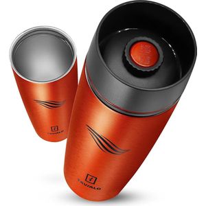 Travel Mug, Thermobeker Inox roestvrijstalen, 460 ml, poedercoating (metallic oranje)