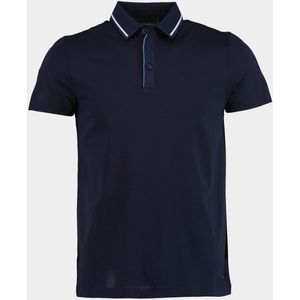 Scotland Blue Polo korte mouw Blauw Hilton Polo Contrast Collar 25108HI31SB/290 navy