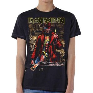 Iron Maiden - Stranger Sepia Heren T-shirt - M - Zwart
